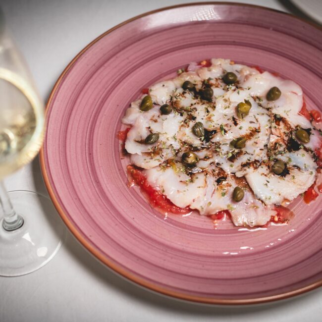 carpaccio bacalao